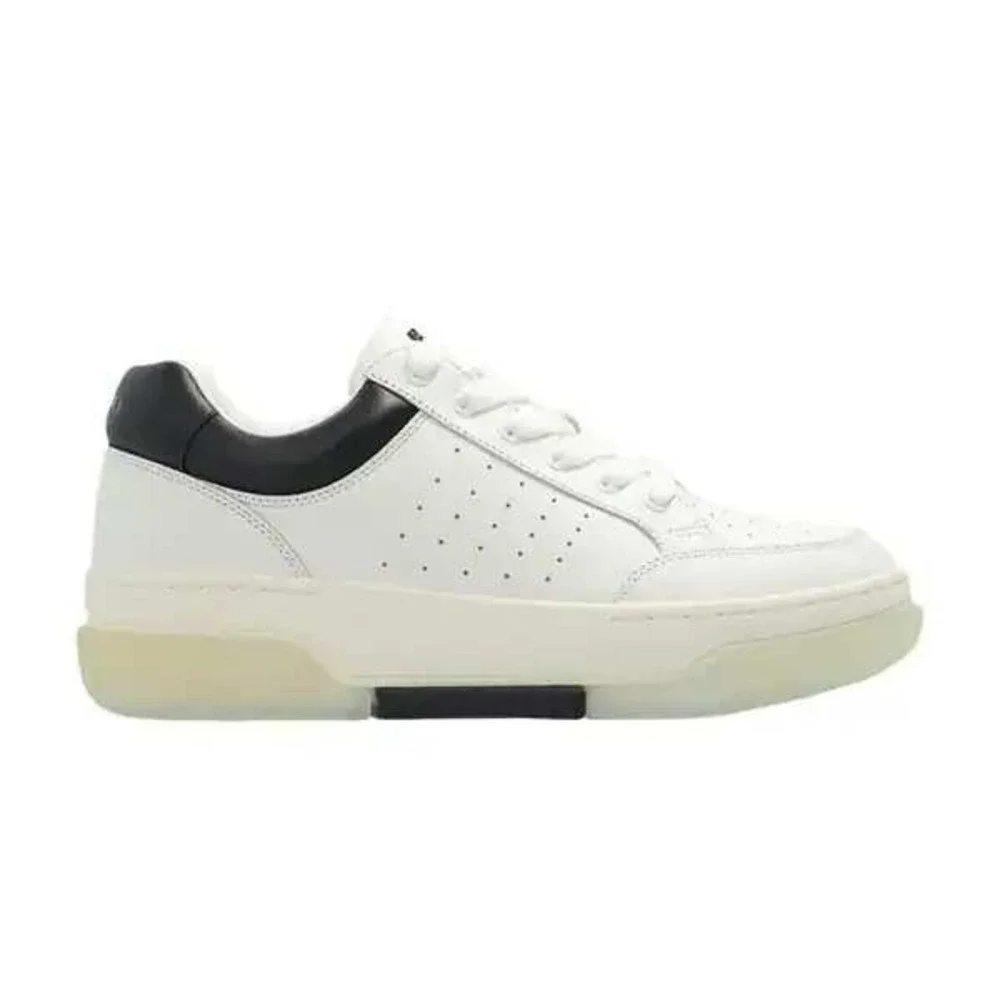 AMIRI Stadium Low Top Unisex Sneakers White Black Leather Platform Shoes‎